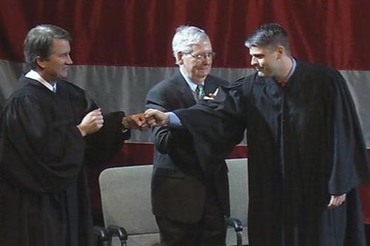 brett kavanaugh, mitch mcconnell, and justin walker