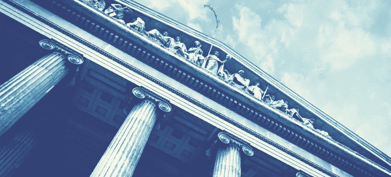 looking up at supreme court from steps below